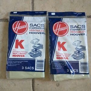 Hoover Vacuum Cleaner Bags K Type 3/Pack 4010028K Set Of 2 New
